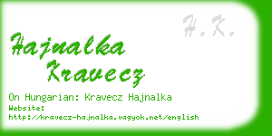 hajnalka kravecz business card